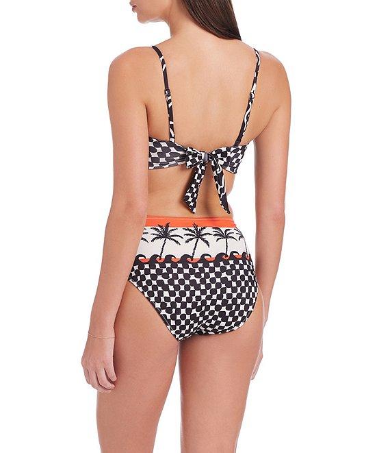 Sanctuary Beach Conversation Palm Tree Reversible High Waist Swim Bottom Product Image