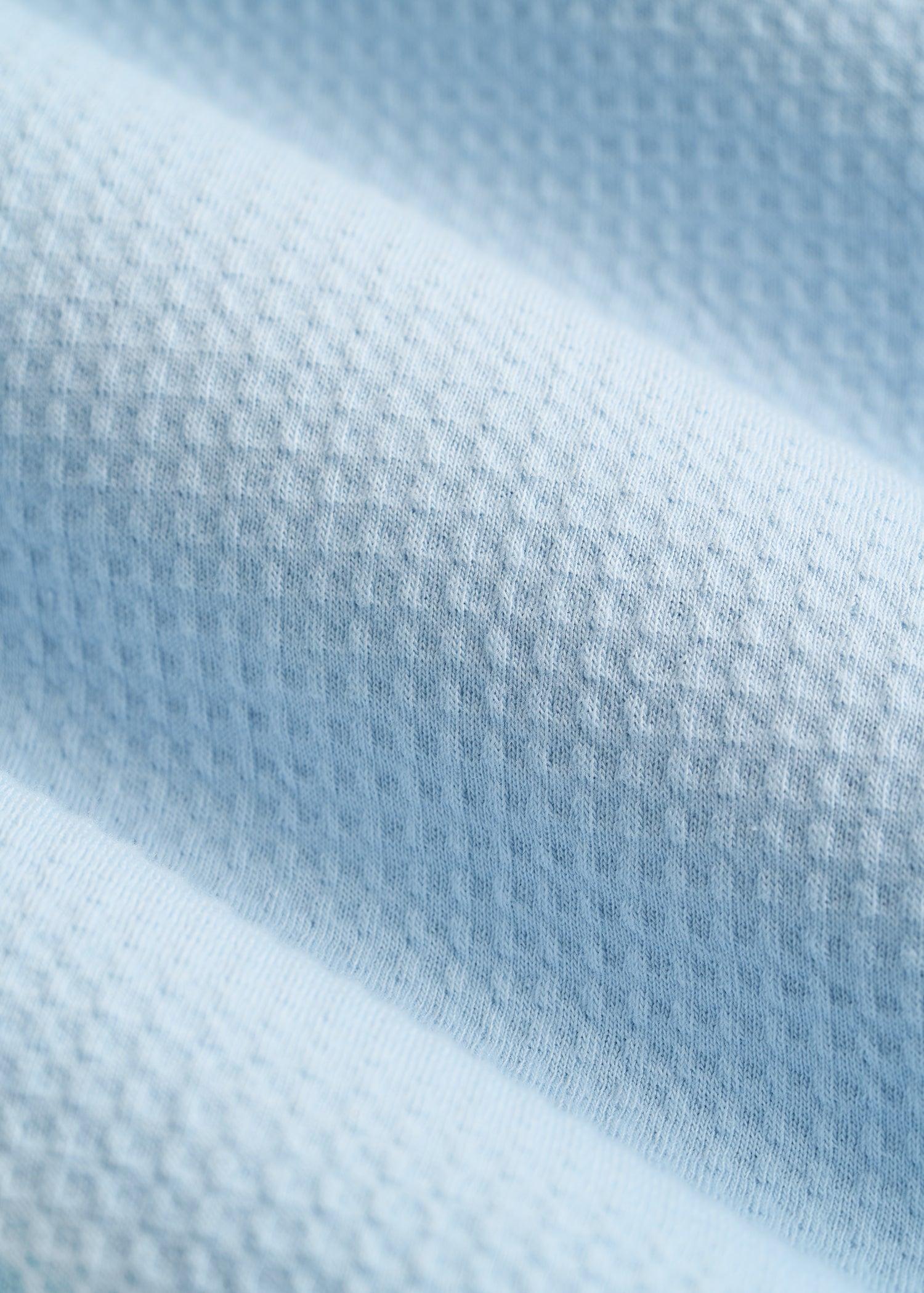 Cloud Knit Waffle Long Sleeve Tee for Tall Men in Ice Blue Male Product Image