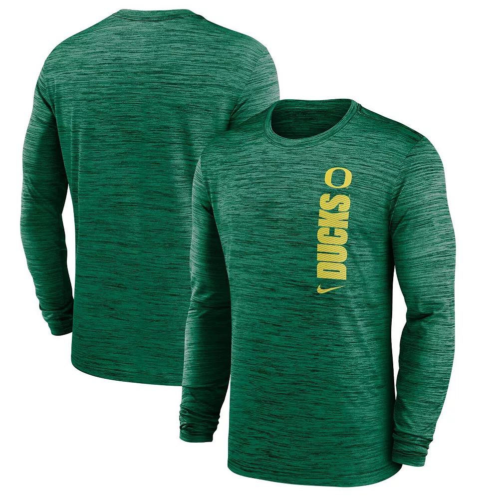 Men's Nike Green Oregon Ducks 2024 Sideline Velocity Performance Long Sleeve T-Shirt, Size: 2XL Product Image