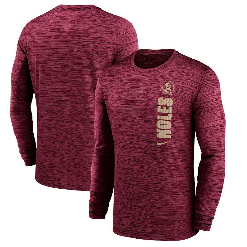 Men's Nike Garnet Florida State Seminoles 2024 Sideline Velocity Performance Long Sleeve T-Shirt,  Product Image