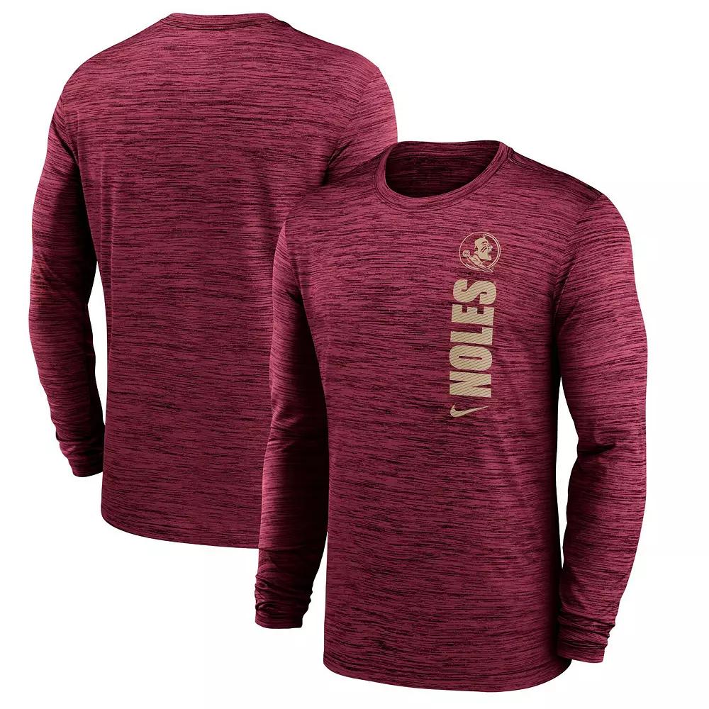 Men's Nike Garnet Florida State Seminoles 2024 Sideline Velocity Performance Long Sleeve T-Shirt,  Product Image
