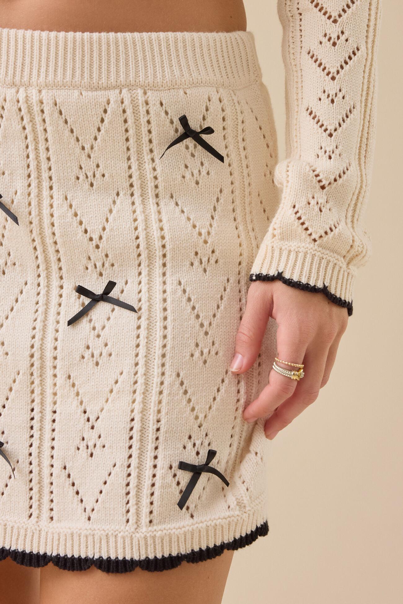 Cece Sweater Bow Skirt Product Image