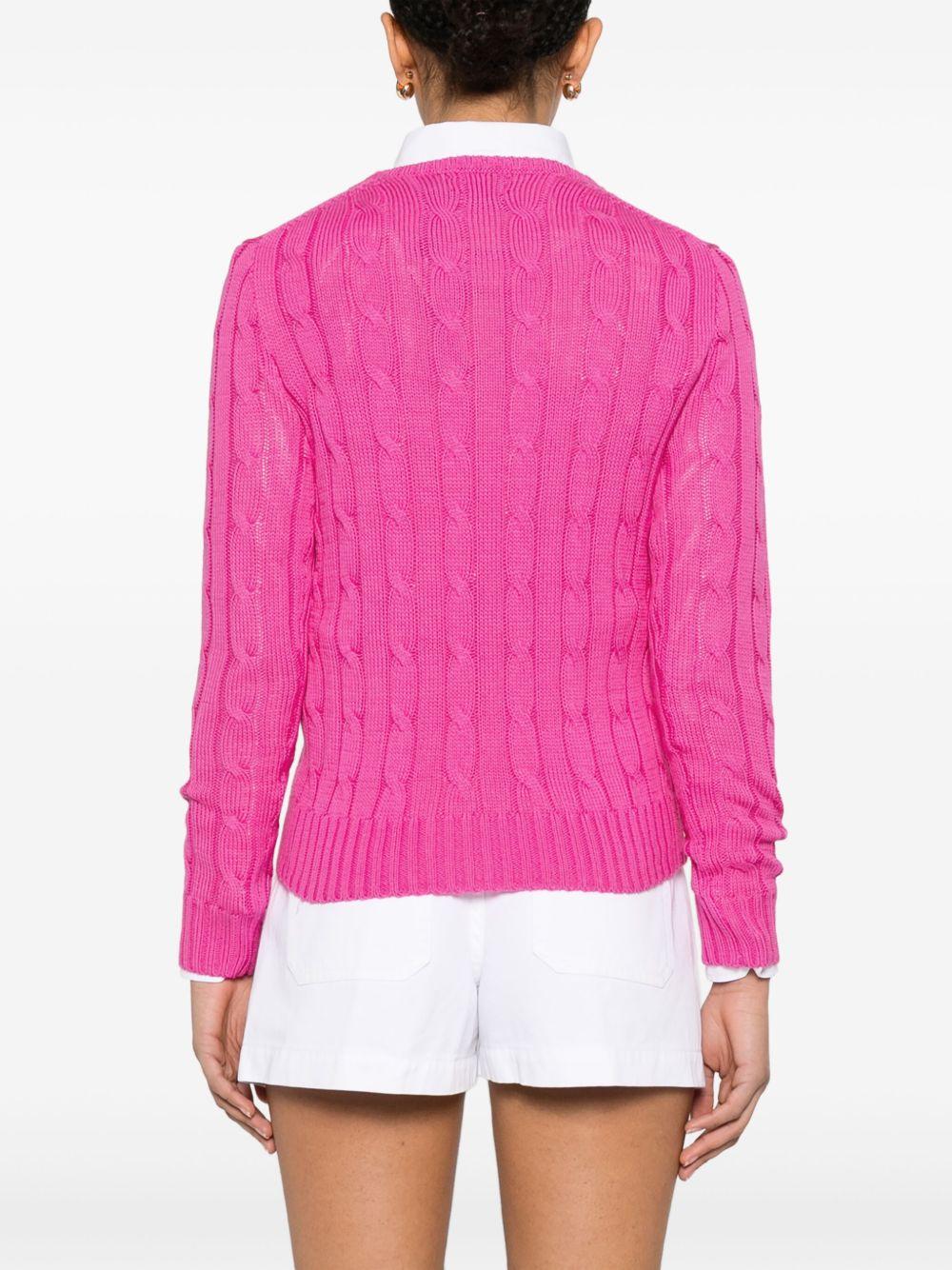 crew-neck cable-knit sweater Product Image