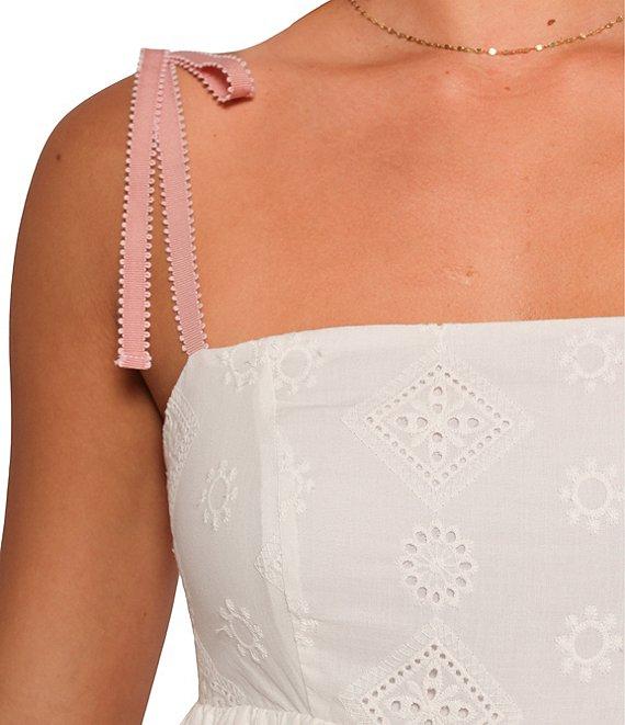 Petal & Pup Odessa Embroidery Square Neckline Sleeveless Empire Waistline Maxi Dress Product Image