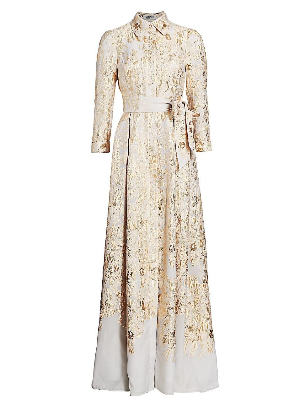 Womens Brocade Shirt Gown Product Image