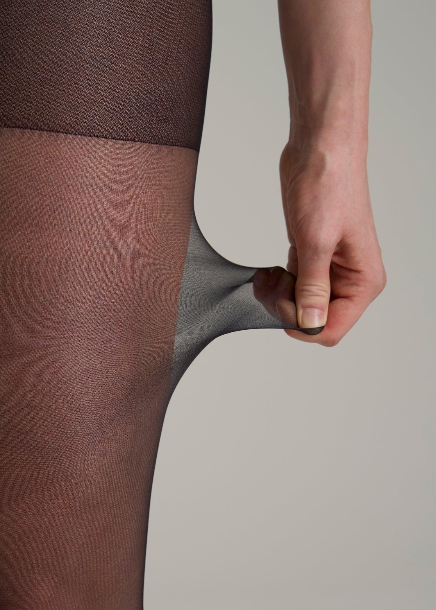 Ultra Sheer Pantyhose for Tall Women in Black Female Product Image