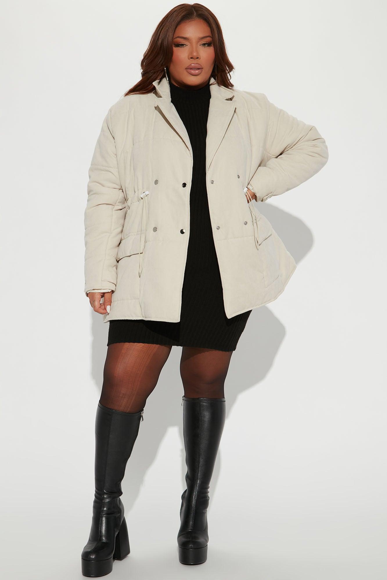 Show Love Puffer Jacket - Cream Product Image