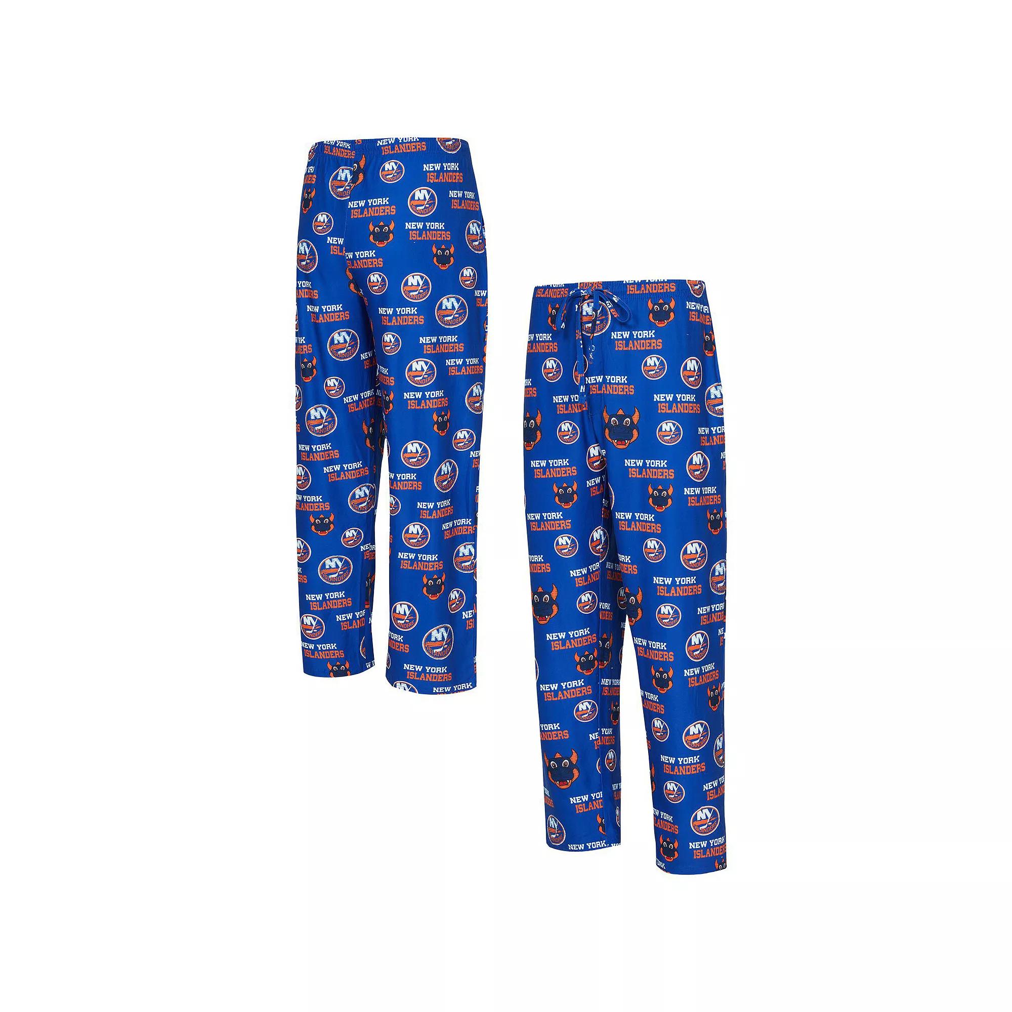 Men's Concepts Sport  Royal New York Islanders All Over Print Knit Pants, Size: XL, Isl Blue Product Image