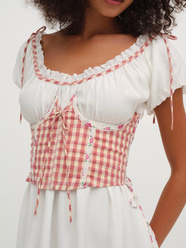 Georgia Corset Slip Dress — Red Product Image