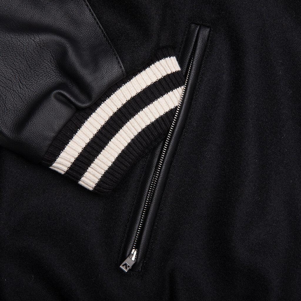 Raglan Varsity Jacket - Black Male Product Image