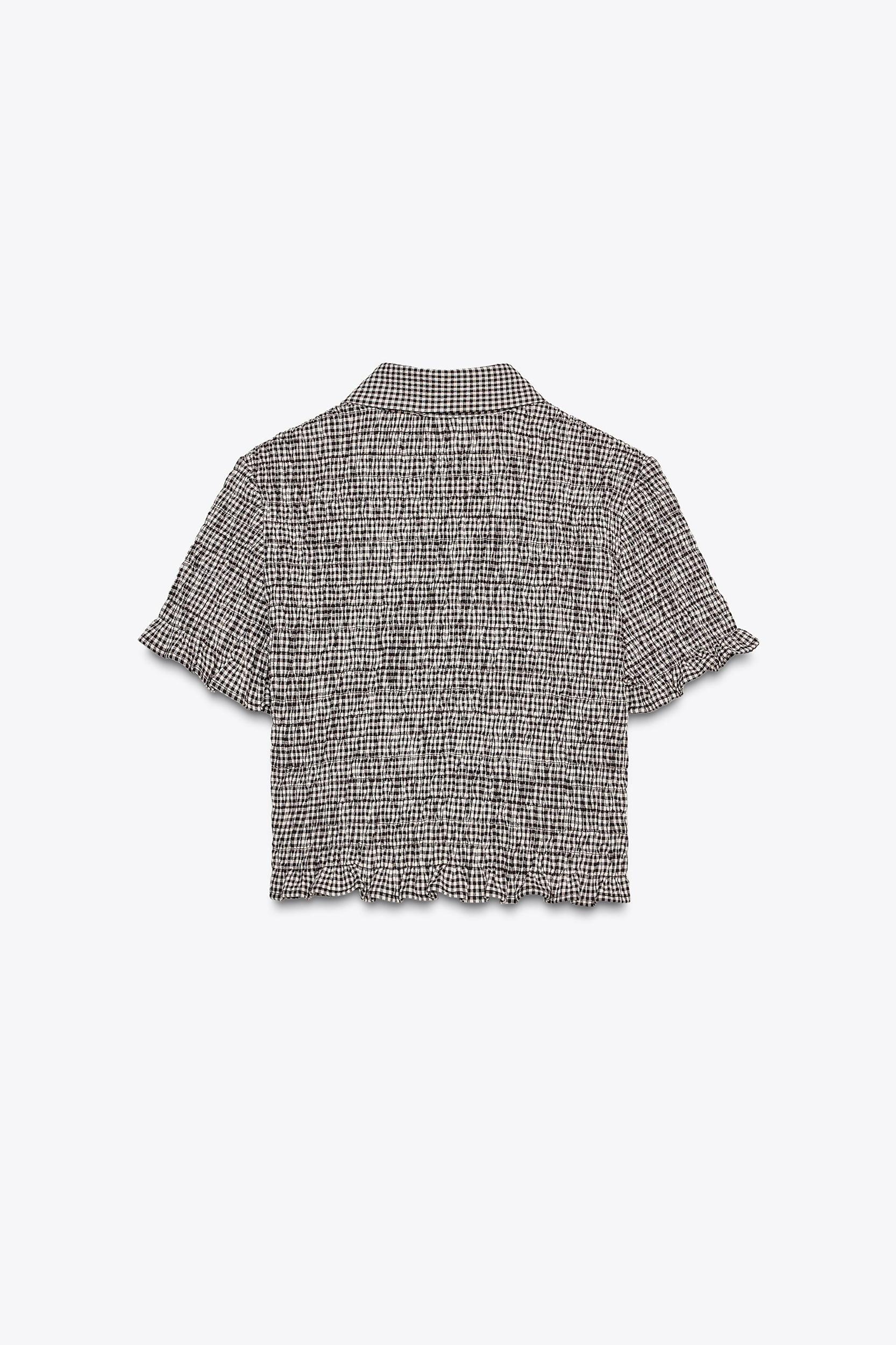 GINGHAM CROP SHIRT Product Image