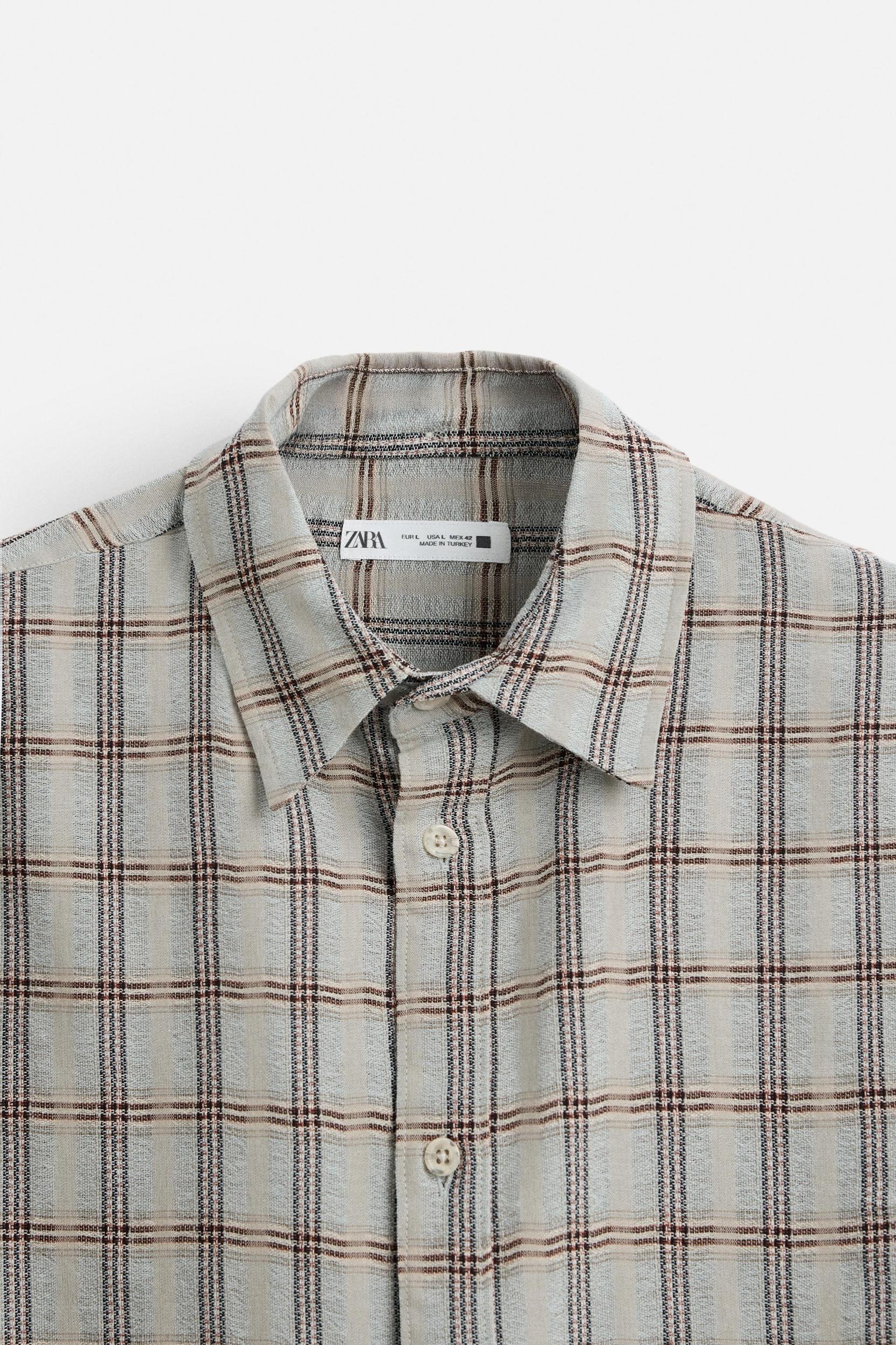 TEXTURED PLAID SHIRT Product Image