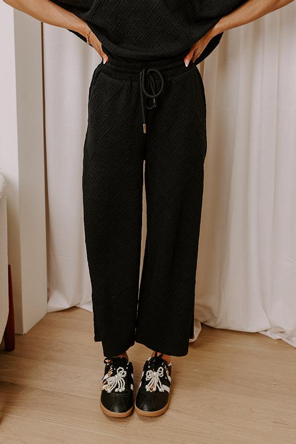 First Class Flight High Waist Knit Pants in Black Product Image