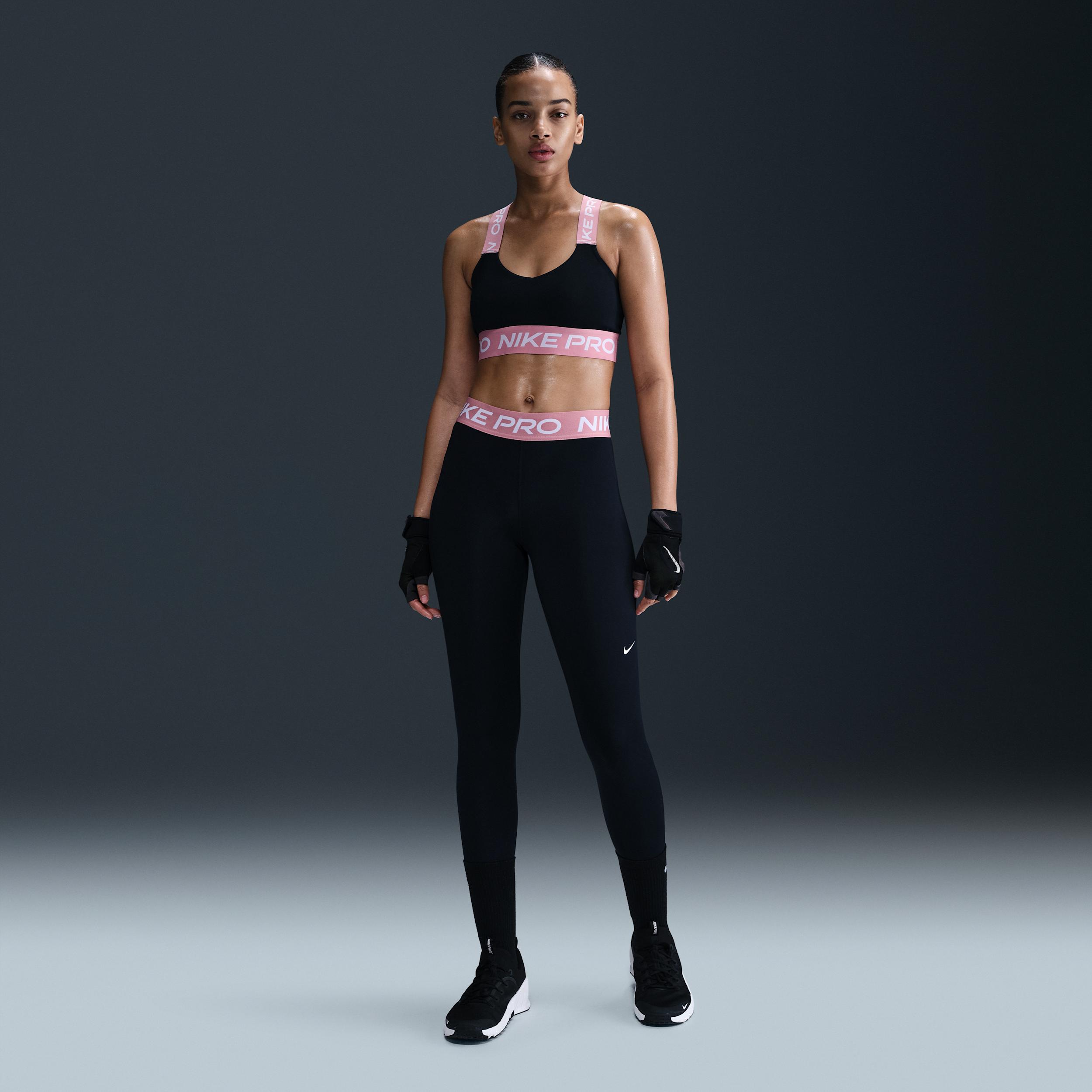 Women's Nike Pro Mid-Rise Mesh-Paneled Leggings Product Image