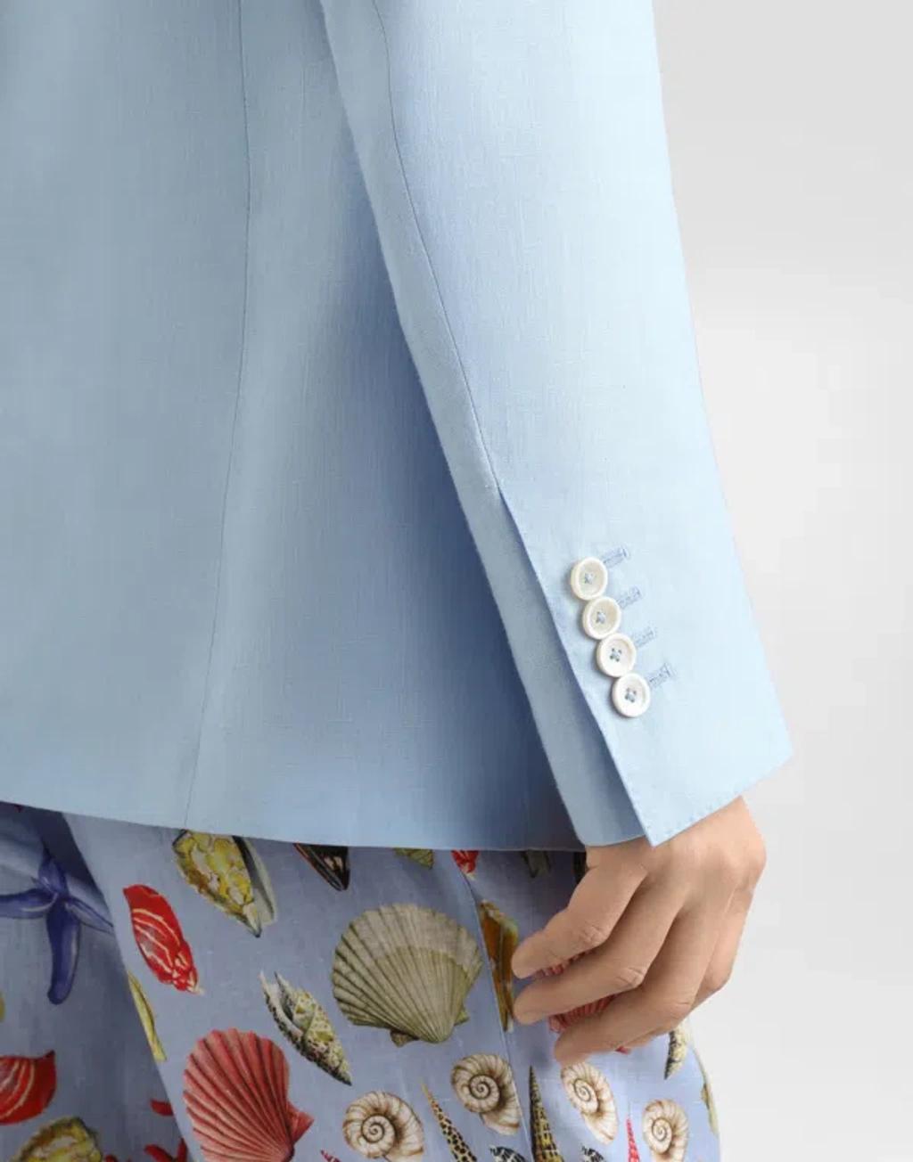 DOLCE & GABBANA Single-breasted Blazer In Blue Product Image