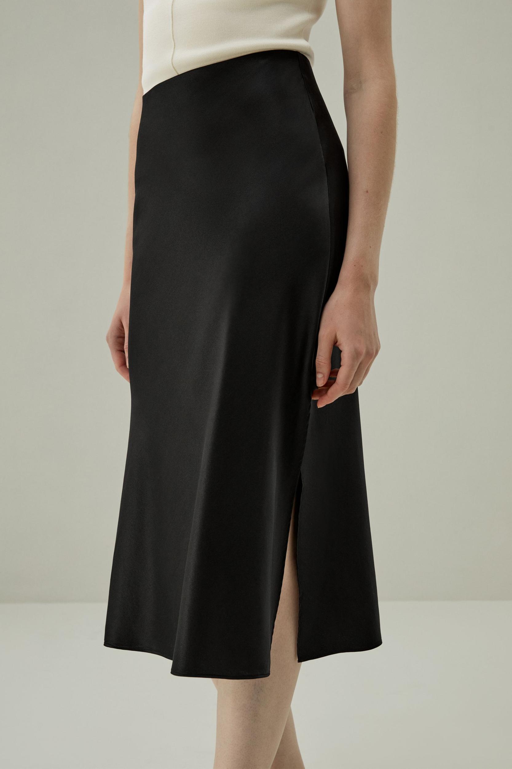 LILYSILK Silk Skirt Pleated - for Women - Black 100% Silk - Luxurious Bias Cut Skirt 16 Product Image