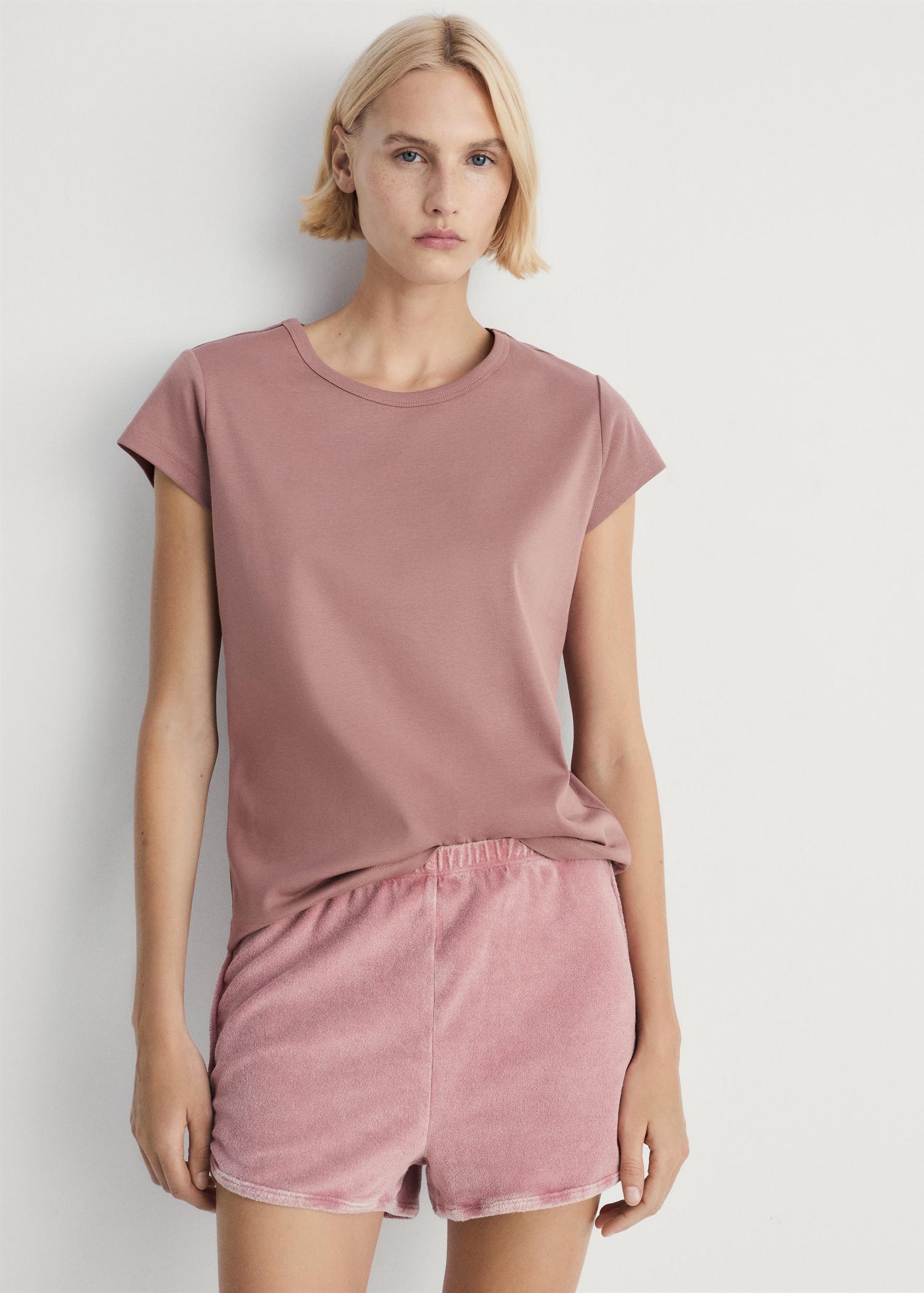 100% cotton short sleeve t-shirt - Women | MANGO USA Product Image