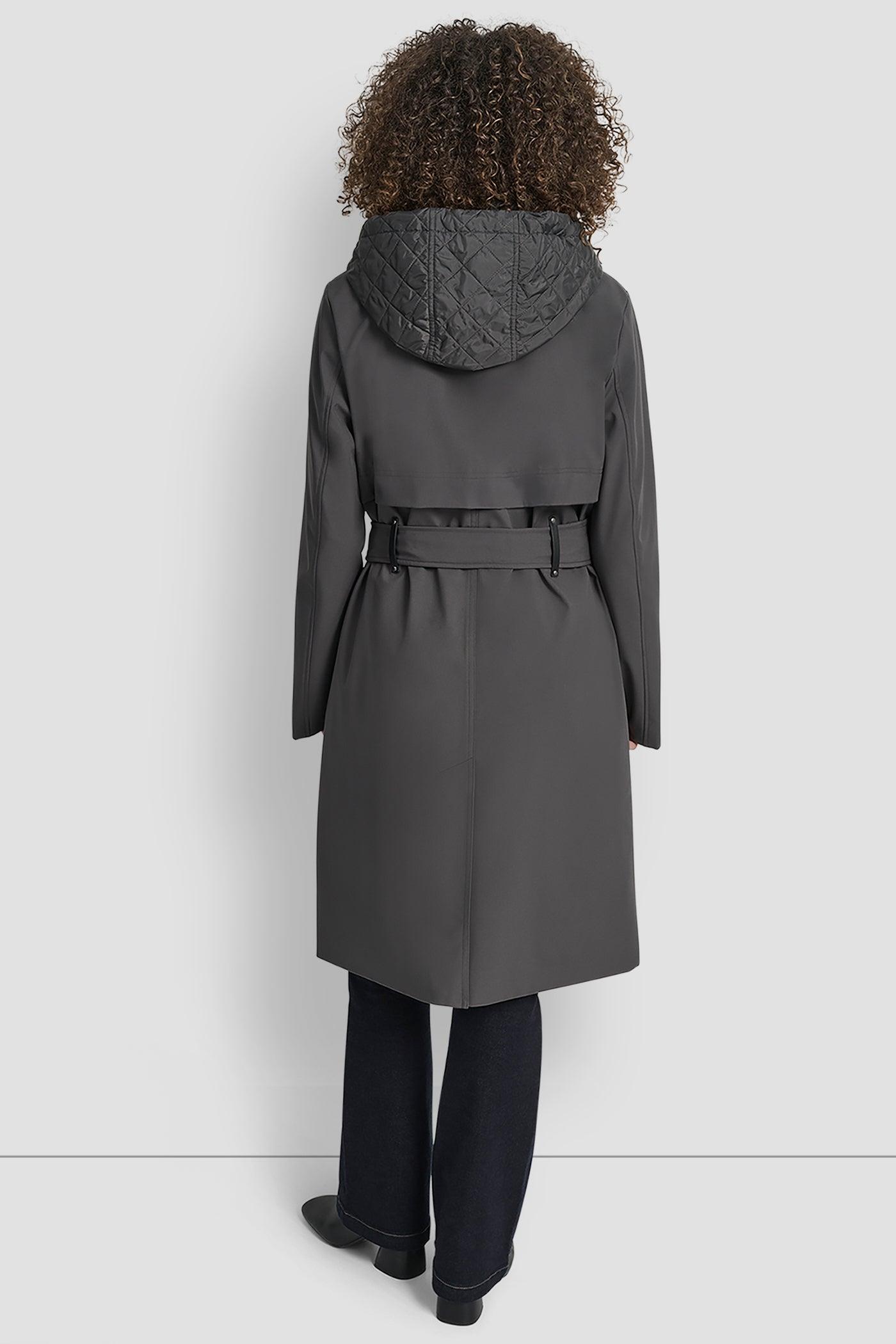 LONG FLEXTECH COAT WITH QUILTED BIB Product Image