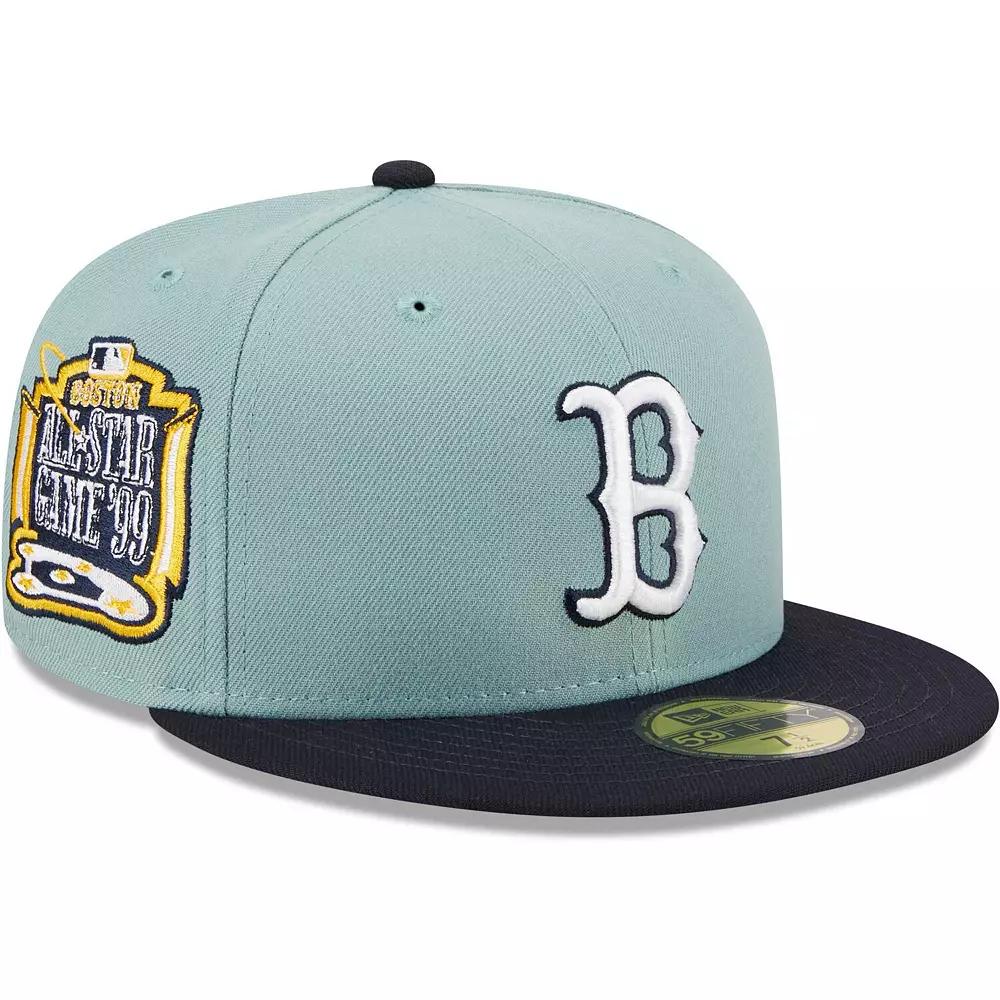 Men's New Era Light Blue/Navy Boston Red Sox Beach Kiss 59FIFTY Fitted Hat, Size: 7 7/8 Product Image