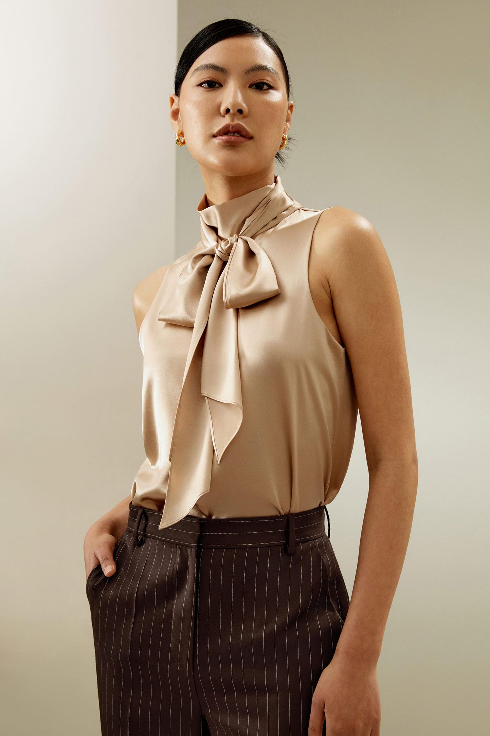 LILYSILK Silk Tank Tops - Womens - Chocolate Natural Silk - Exquisite Sleeveless Tops Petite L Product Image