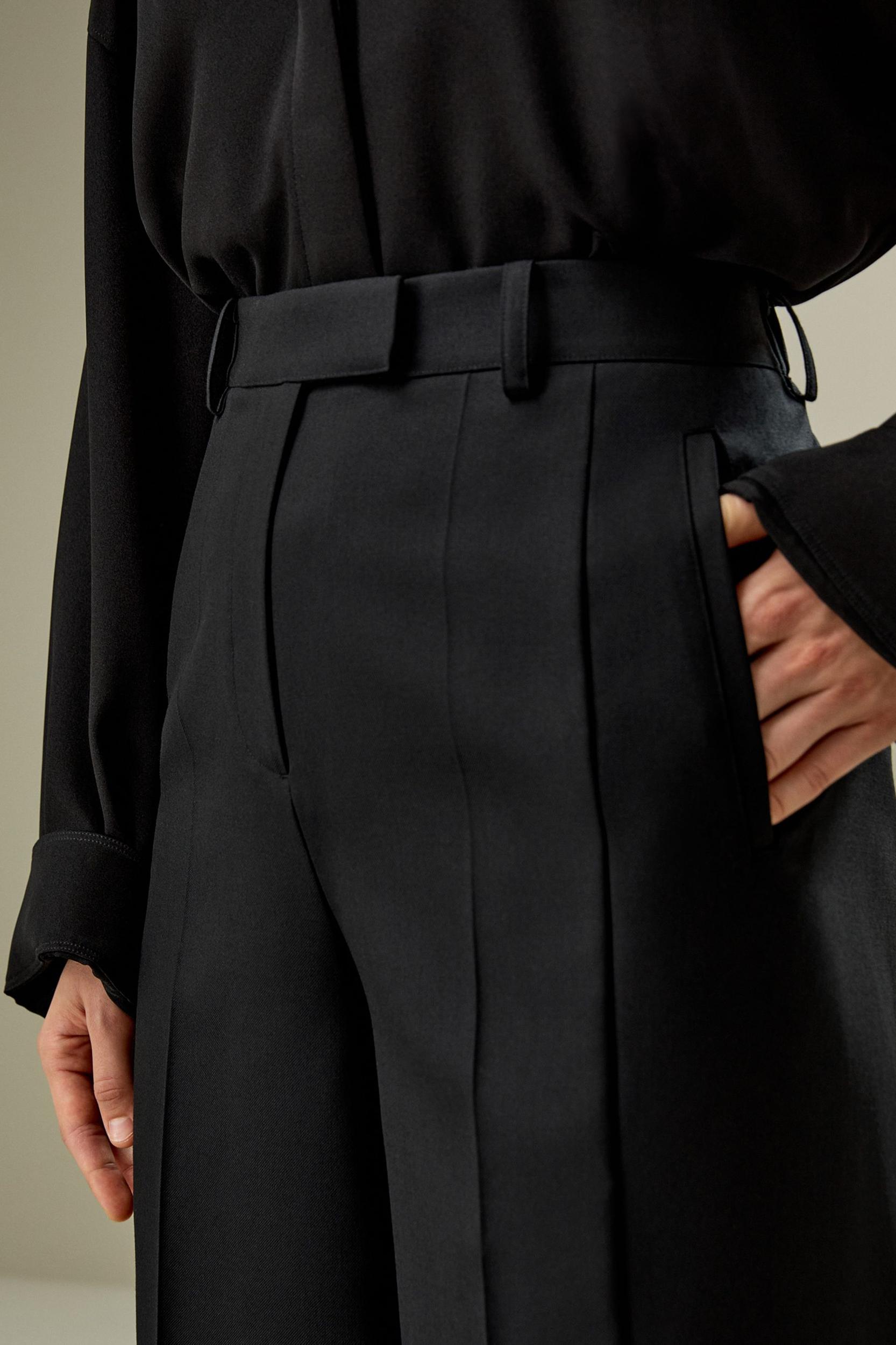 LILYSILK Women'S Wool Slacks - Black Wool Silk Blend - Ultimate Luxury Machine Washable Trousers 16 Product Image