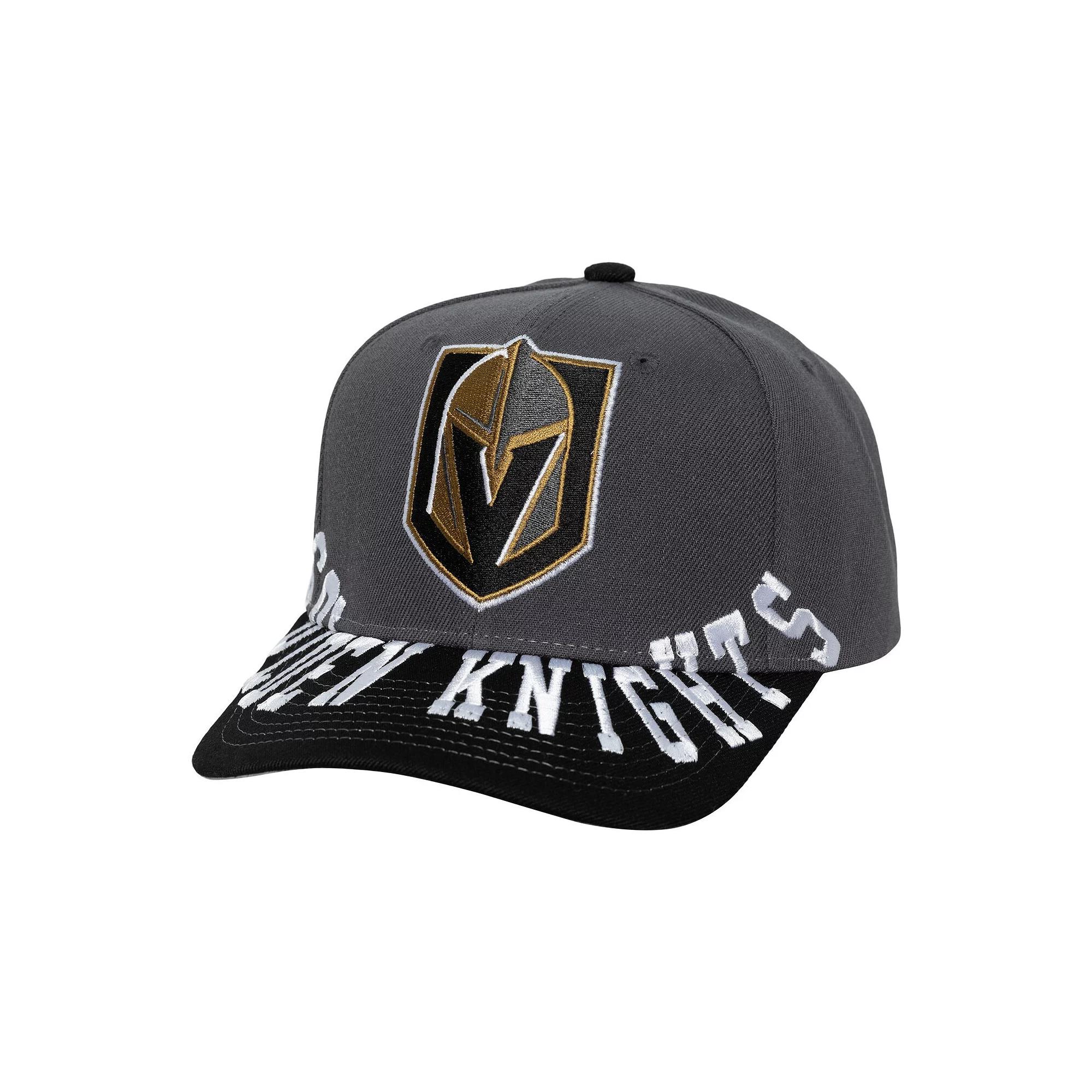 Men's Mitchell & Ness Gray/Black Vegas Golden Knights Underarch Two-Tone Pro Crown Snapback Hat, Lvk Grey Product Image