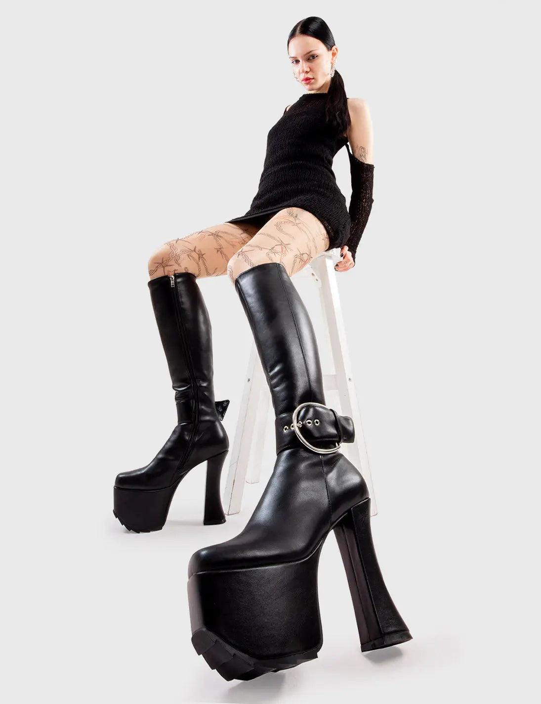 Kick Start Platform Knee High Boots Product Image