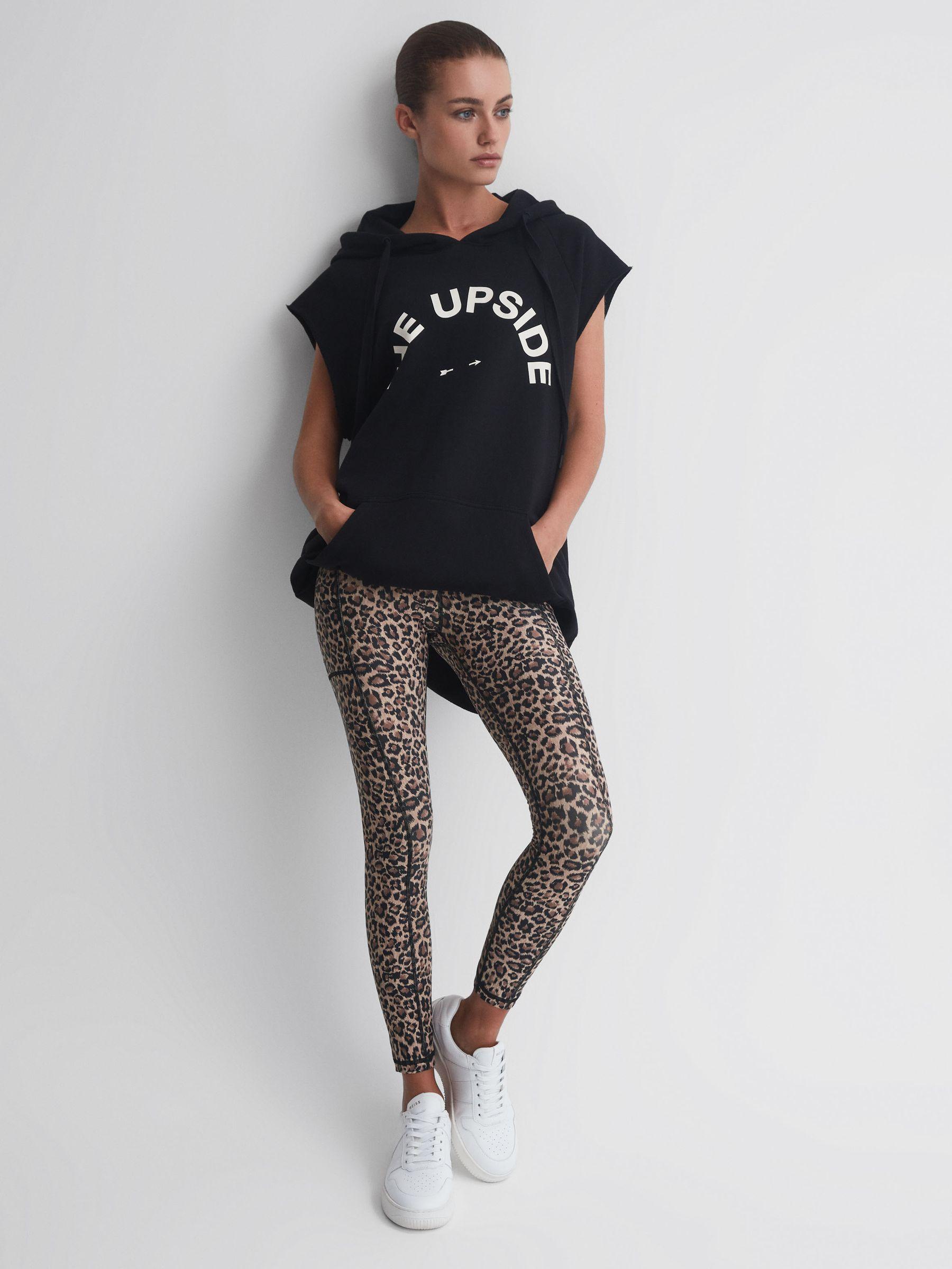 The Upside Animal Print Drawstring Leggings in Animal Product Image