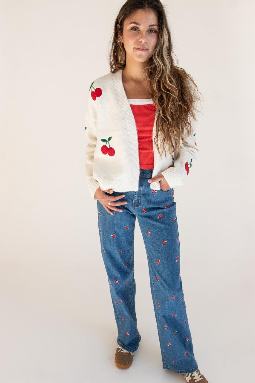 Cherry Patch Open Cardigan Product Image
