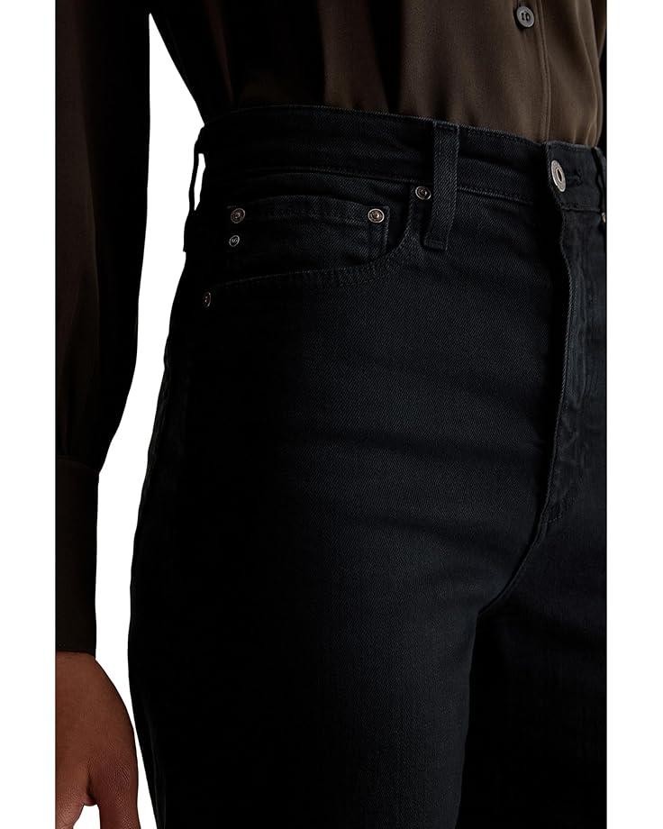 Women's AG Jeans Rian Super High Rise Straight Jeans in Sulfur Black Product Image