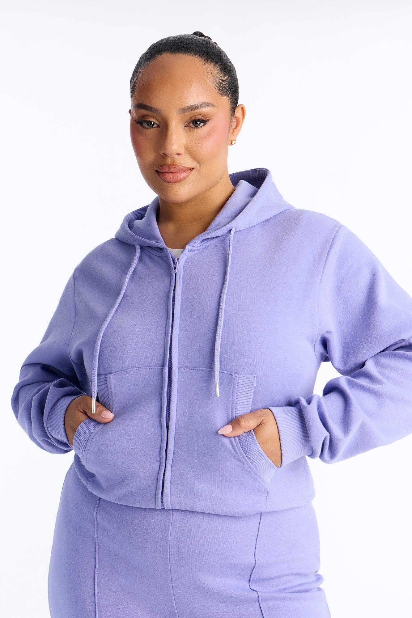 Ready To Go Zip Up Pant Set - Periwinkle Female Product Image