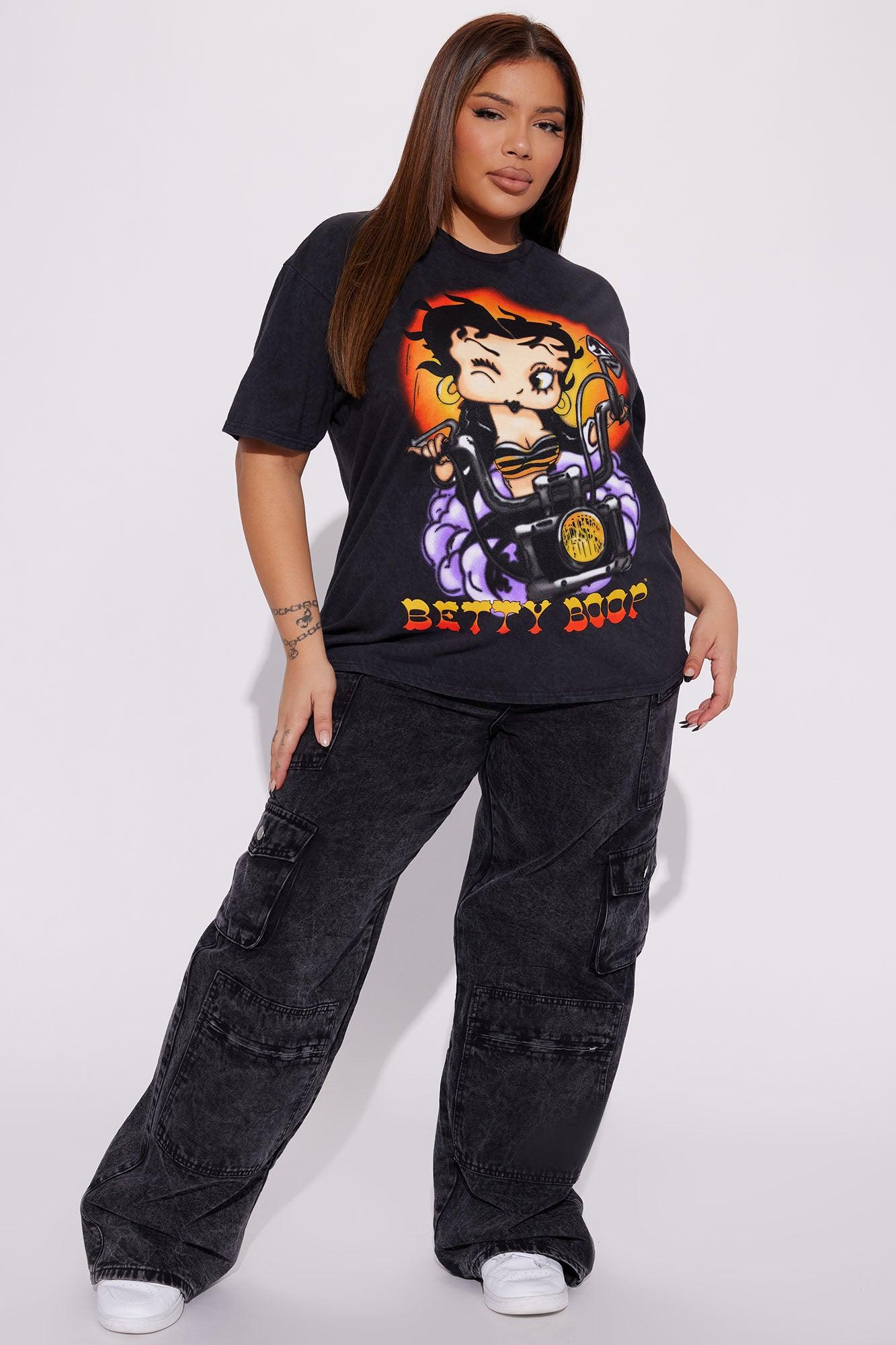 Betty Boop Mineral Wash T-Shirt - Black Wash Product Image