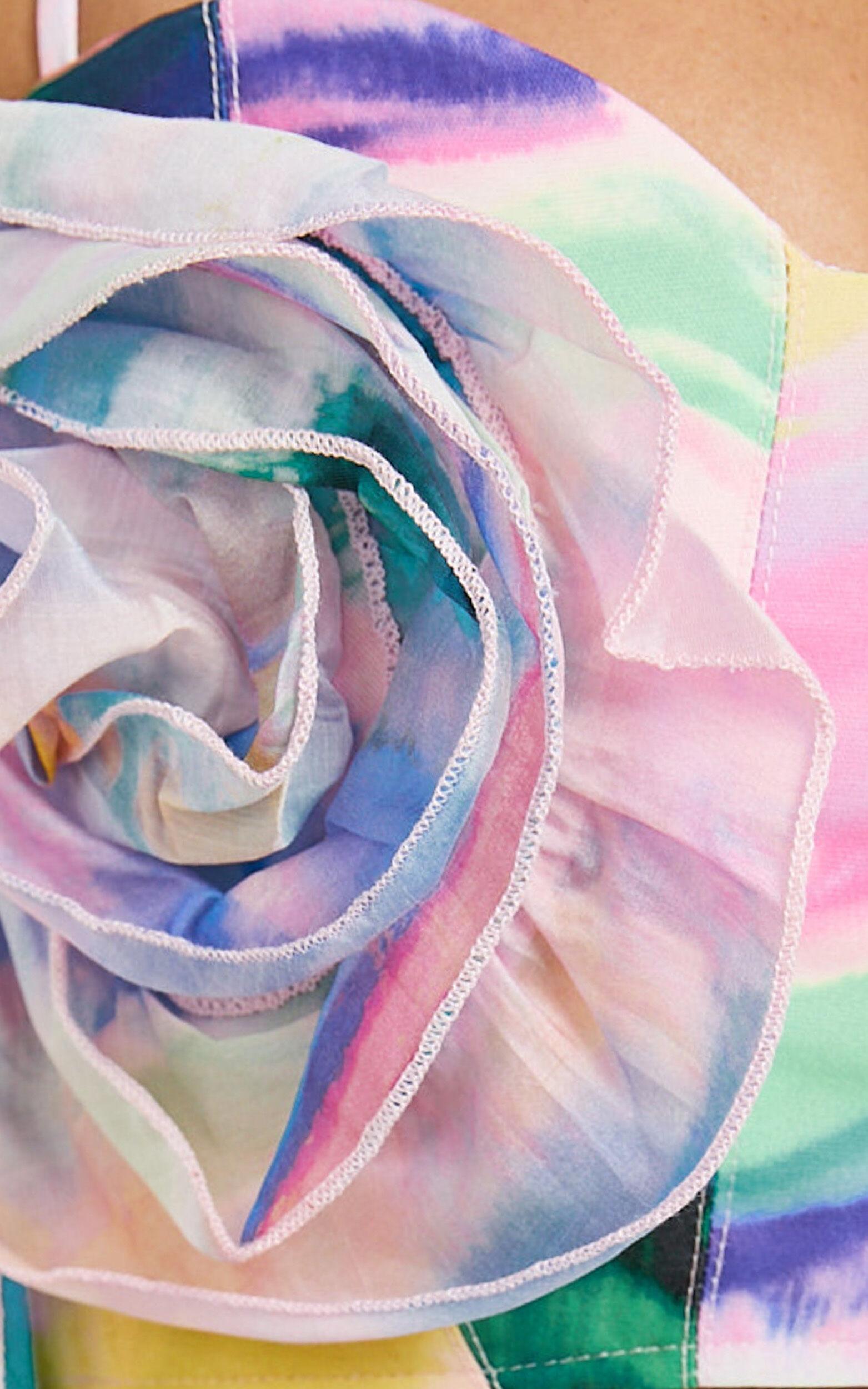 Amalie The Label - Kiama Halter Bustier Top in Abstract Sunset Print Product Image