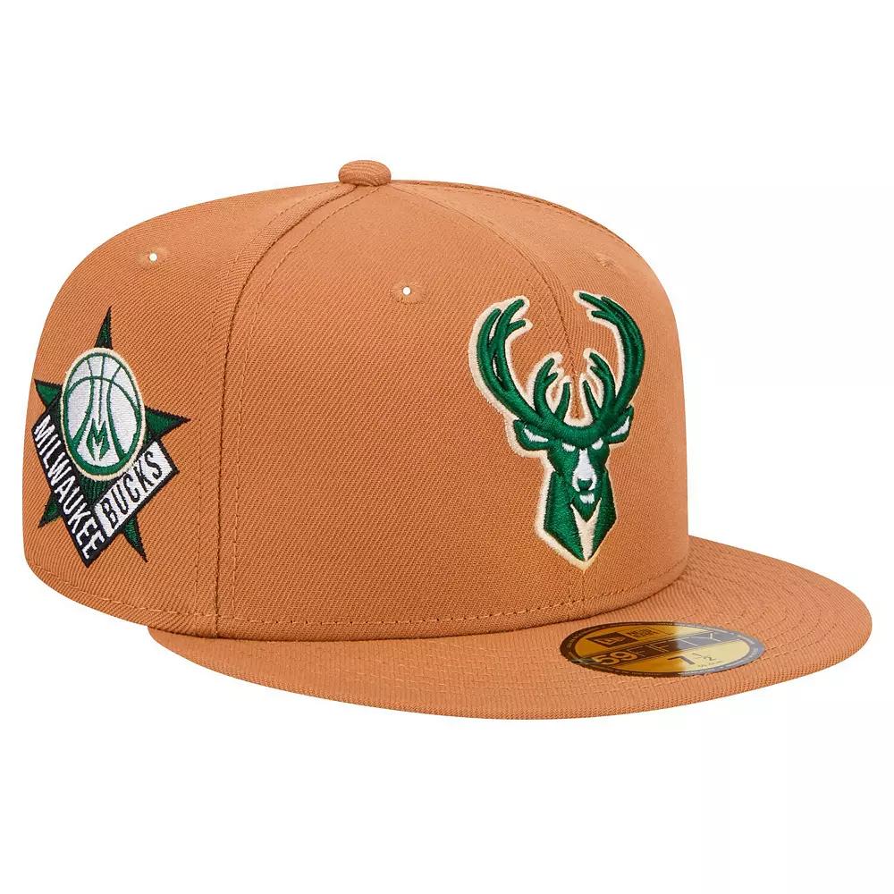 Men's New Era Tan Milwaukee Bucks Color Pack 59FIFTY Fitted Hat, Size: 7 3/8, Team Product Image