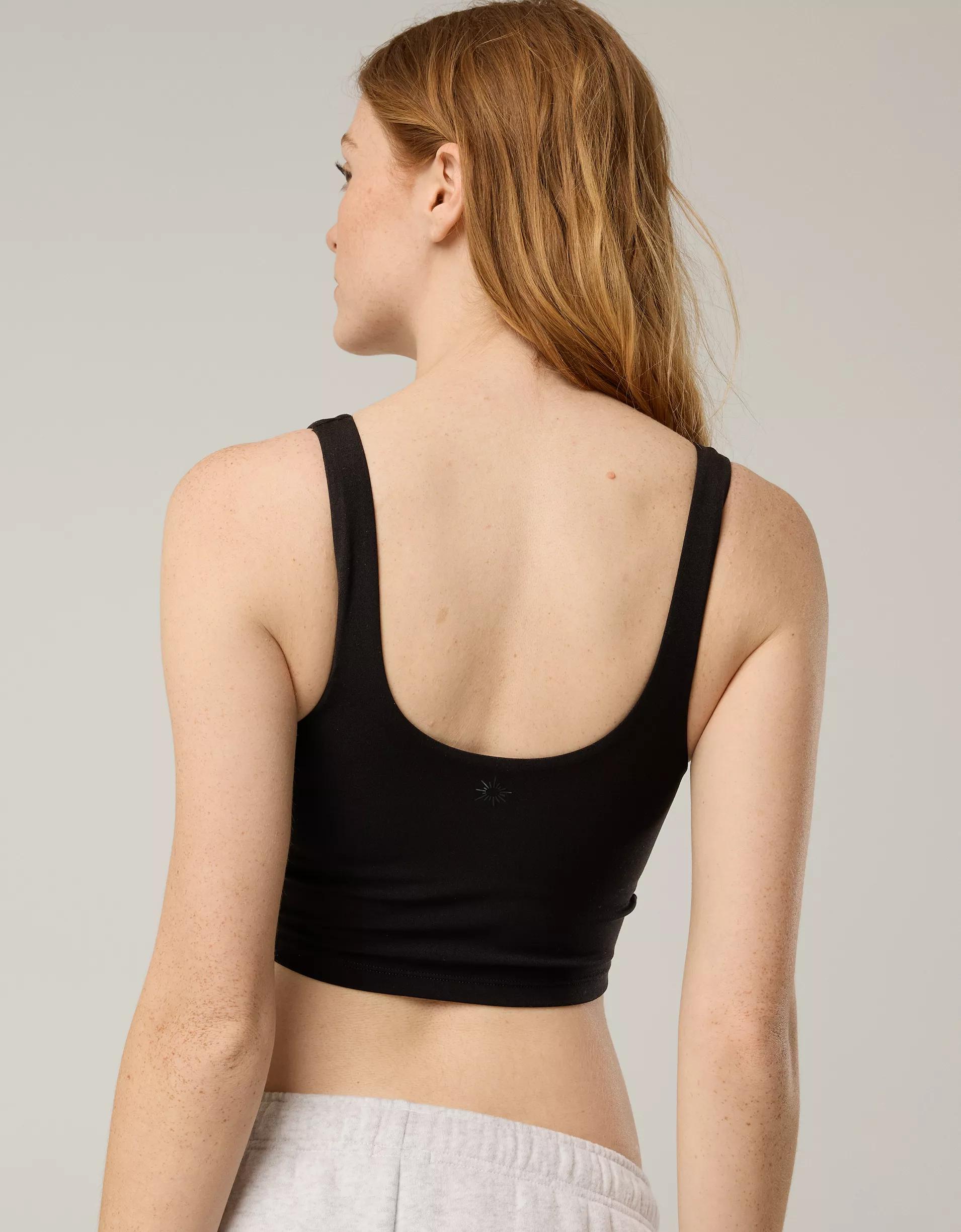 OFFLINE By Aerie Real Me Low Key Ruched Longline Sports Bra Product Image