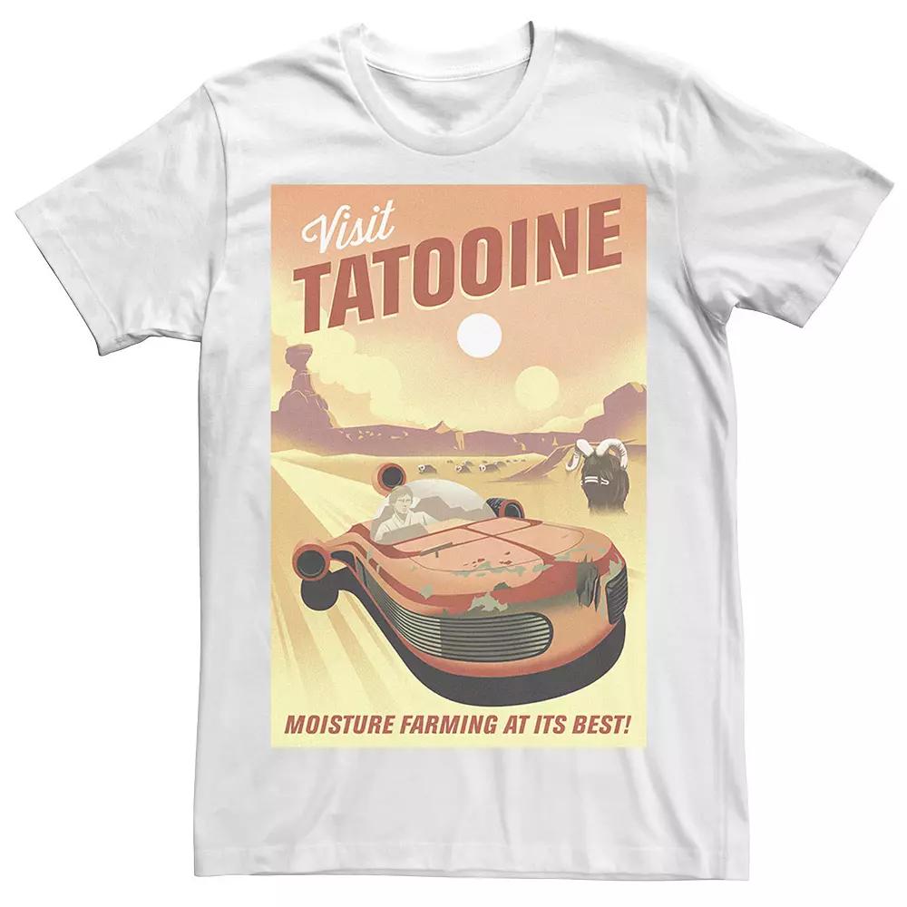 Men's Star Wars Visit Tatooine Cartoon Poster Tee,  Product Image