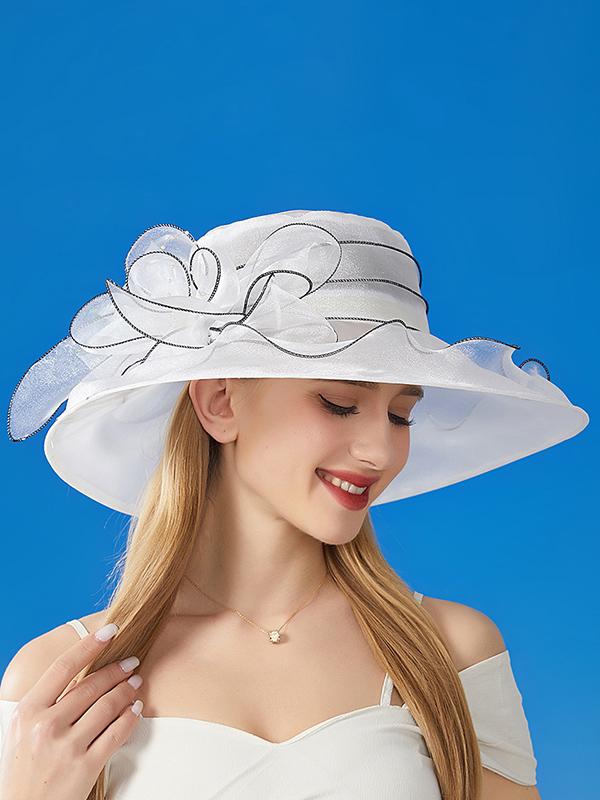 Flower Shape See-Through Split-Joint Sun Hat Product Image
