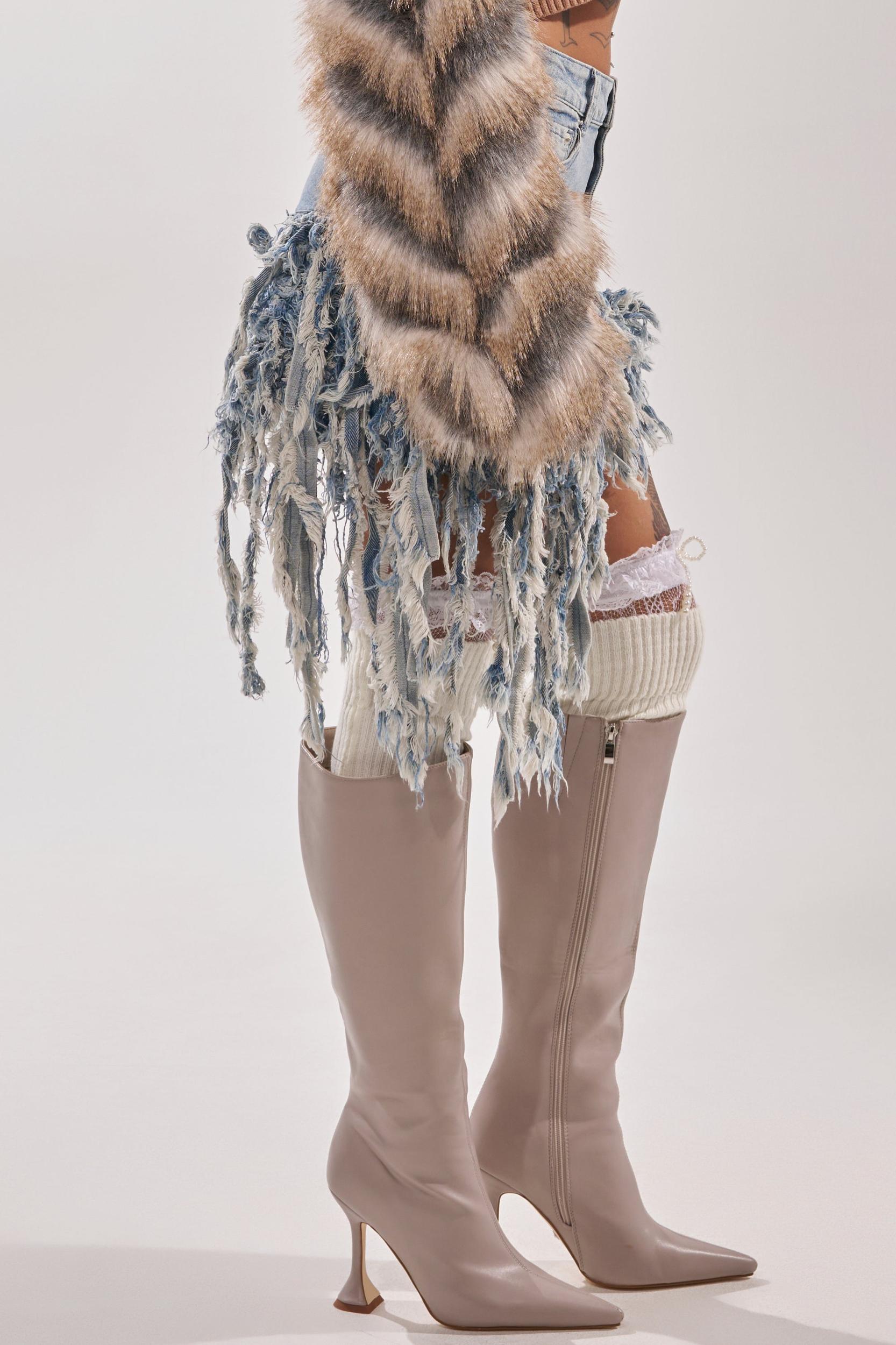 OPEN UP YOUR LOVE DENIM SKIRT Product Image