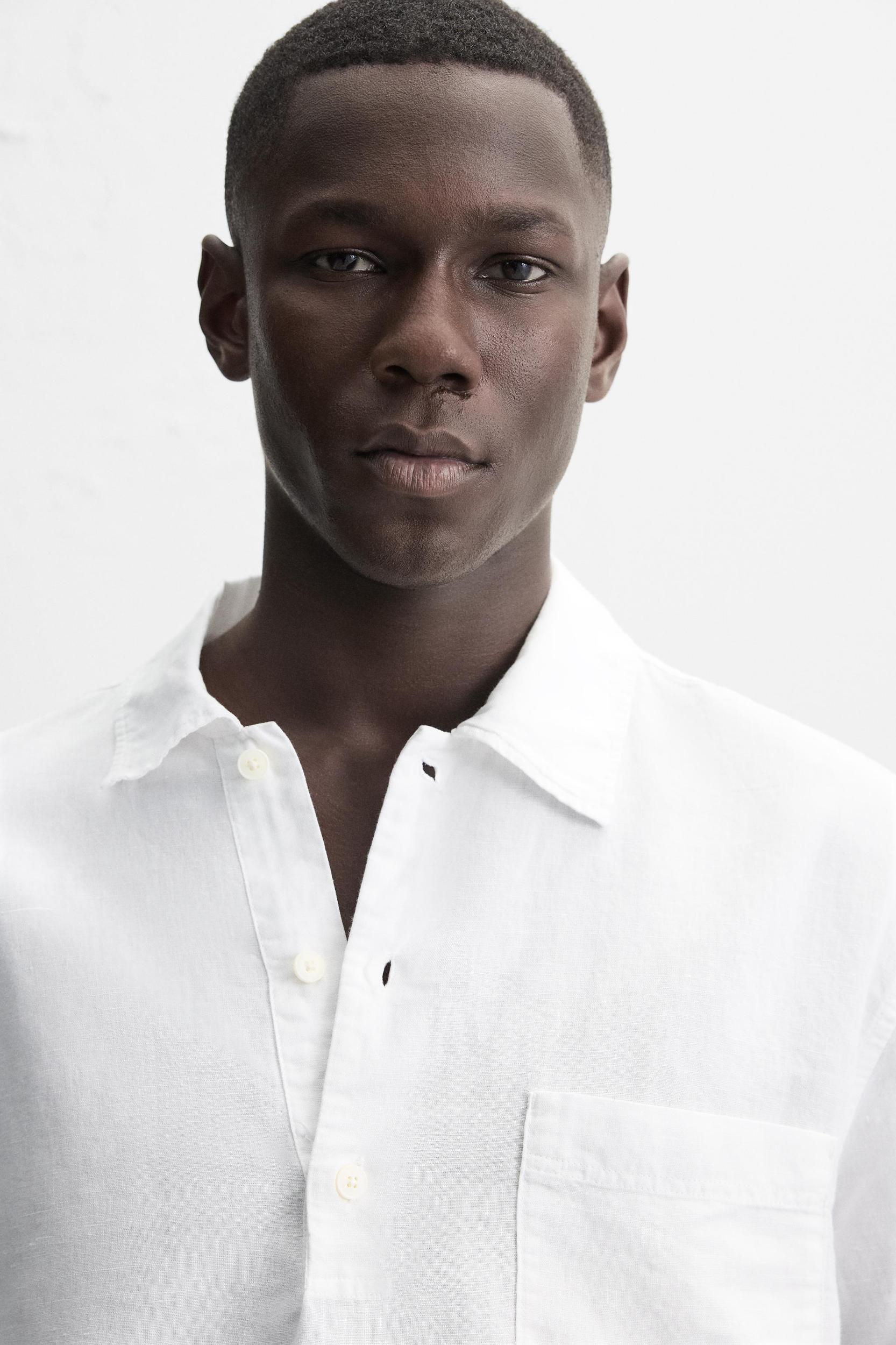 LINEN - COTTON POLO SHIRT Product Image