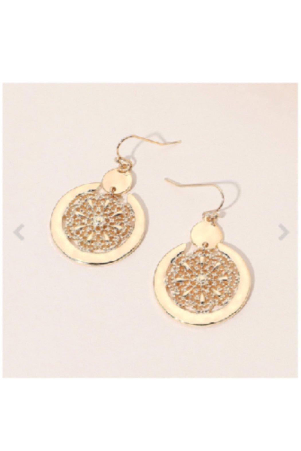 Filigree Round Dangle Earrings Product Image