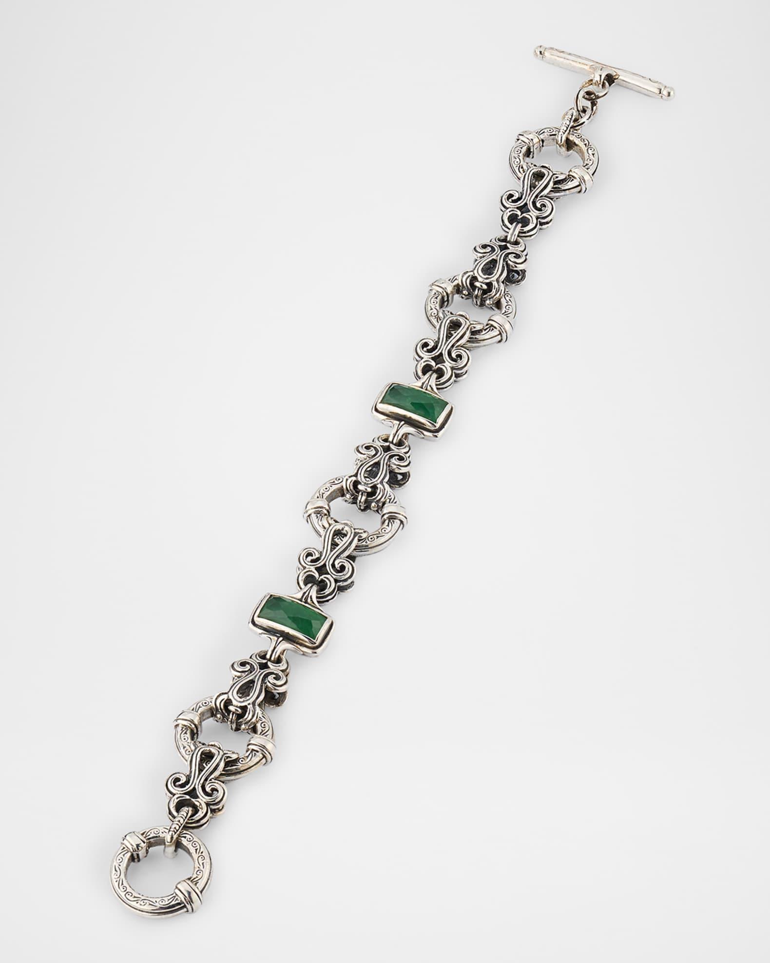 Ivy Rock Crystal, Aventurine and MOP Triplet Bracelet Product Image
