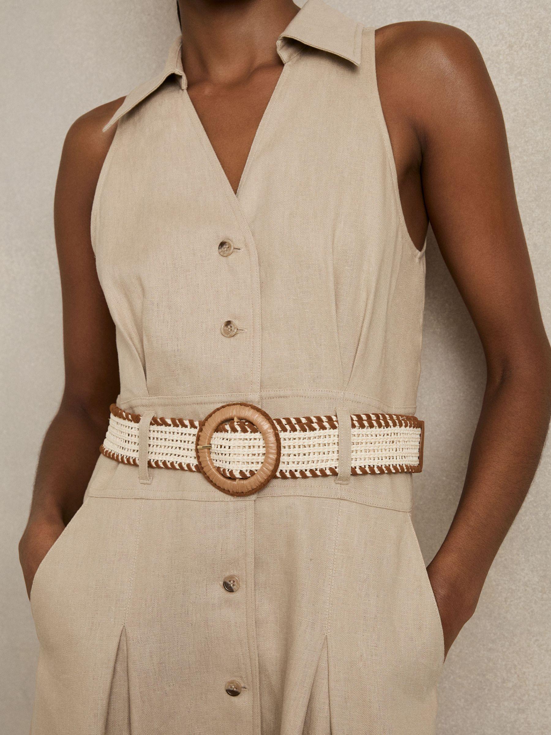 Petite Jersey Twist-Detail Midi Dress in Grey Product Image