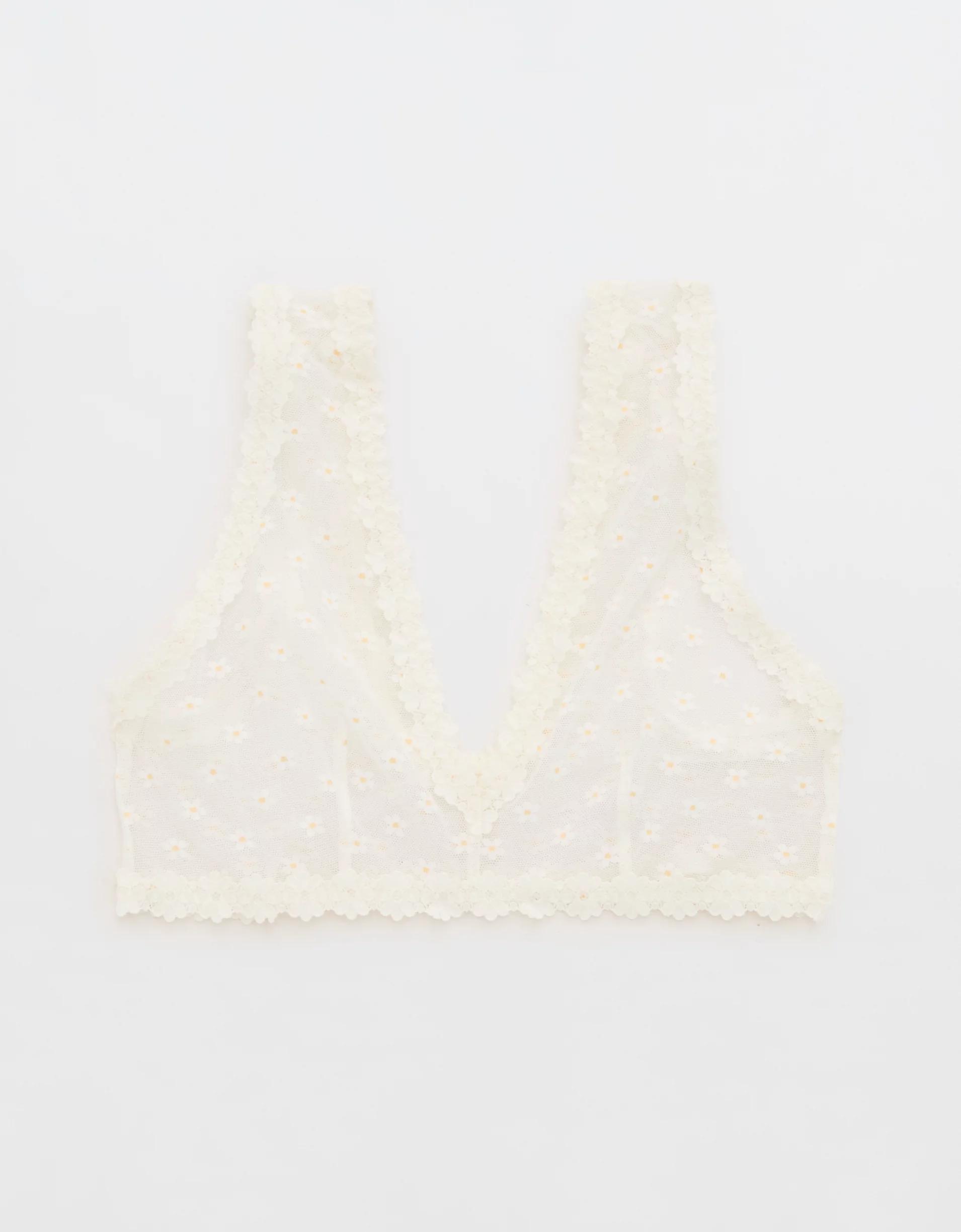 Show Off Daisy Mesh Plunge Bralette Women's Product Image