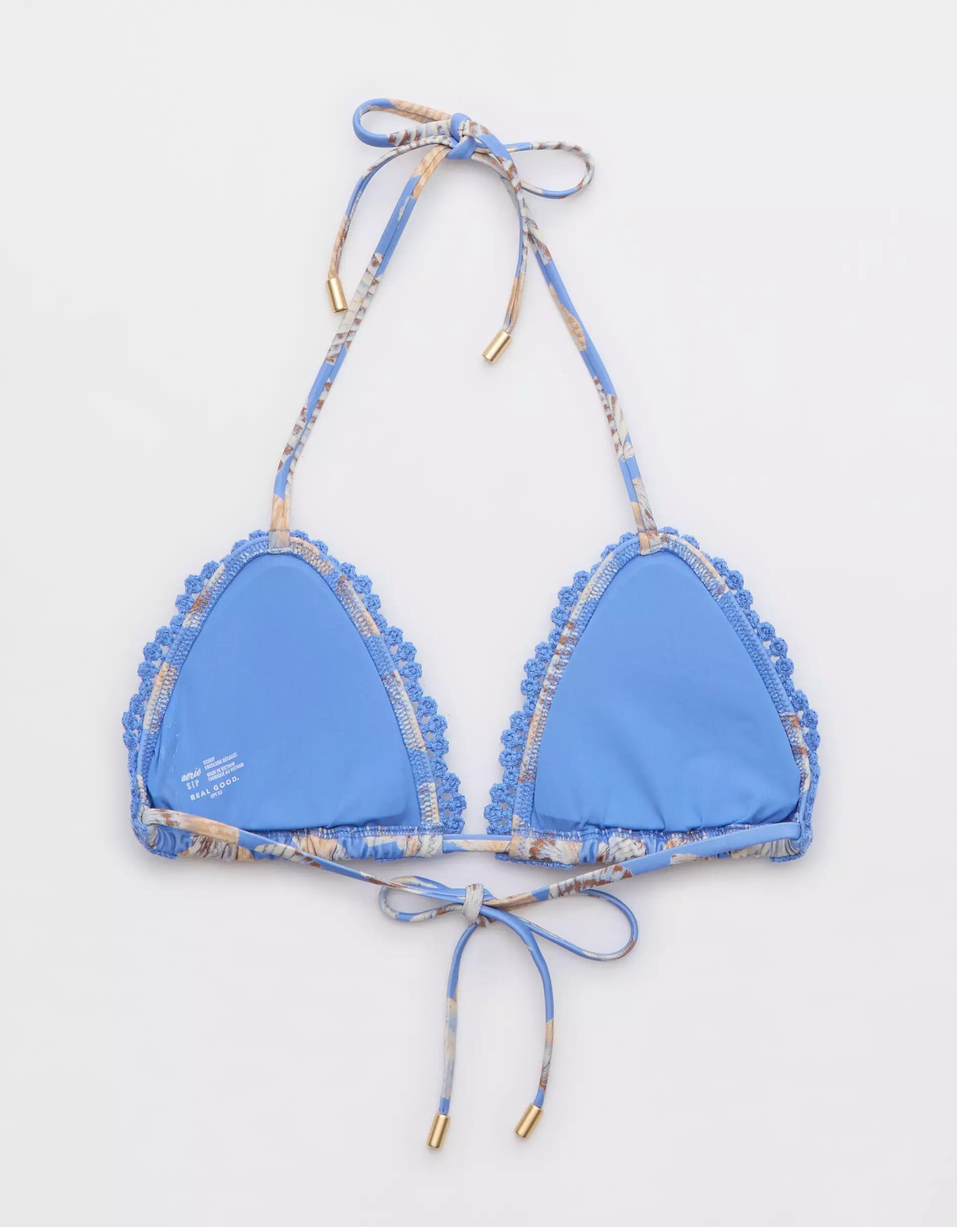 Aerie The Sun-Lover Crochet Trim Bikini Top Product Image