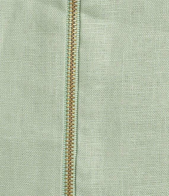 Le' AL.X Woven Linen Floral Embroidered Boat Neck Sleeveless Crop Mod Coordinating Top Product Image