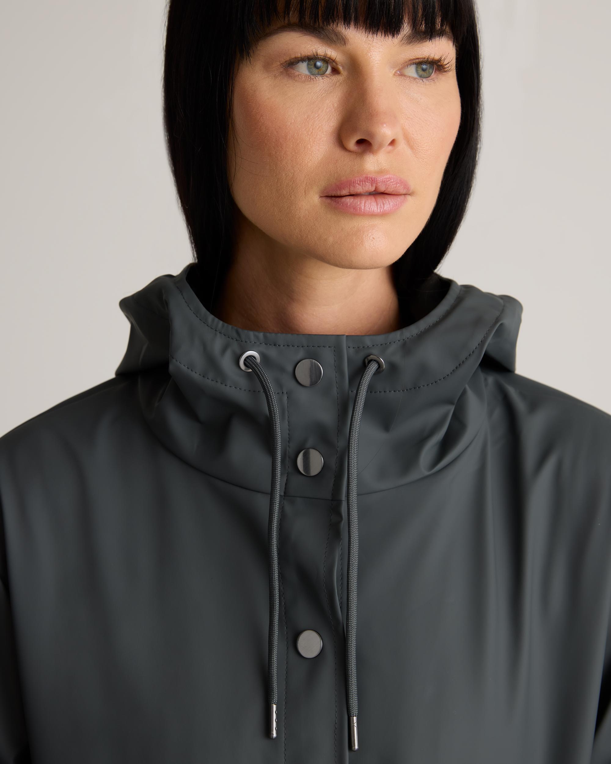 Quince | Women's Waterproof Rubberized Long Rain Jacket Recycled Polyester Product Image