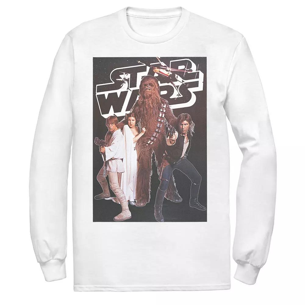 Men's Star Wars Vintage Group Poster Tee, Size: Large, Athletic Grey Product Image
