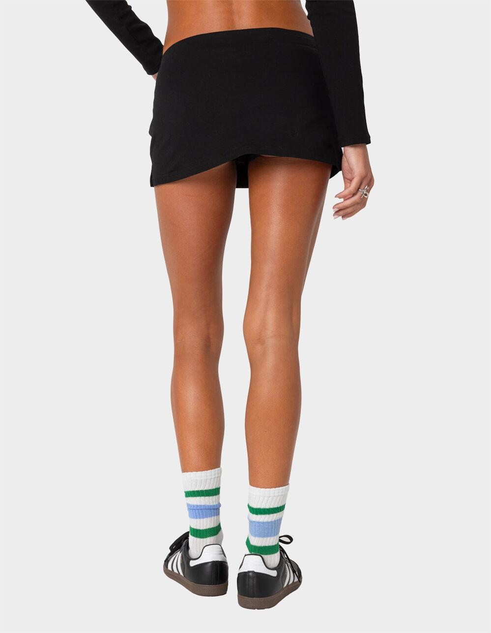 EDIKTED Bayside Slitted Micro Skort - BLACK Product Image