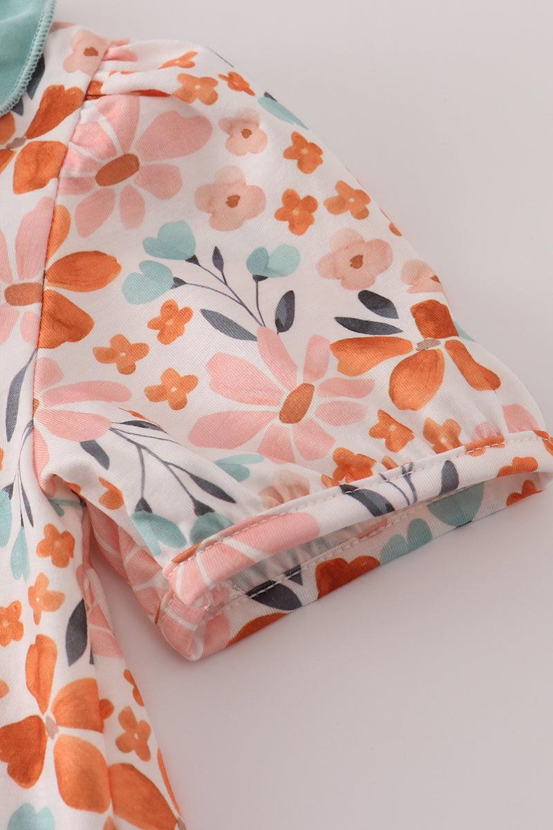 Sage floral ruffle dress Product Image