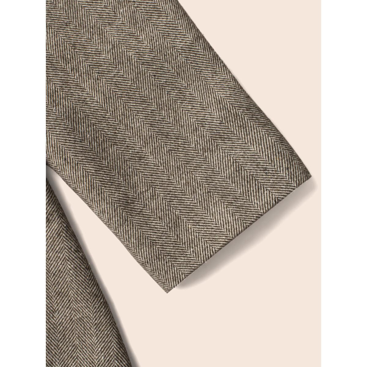 Plus Size Lapel Collar Metal Detail Jacket Women Multicolor Button Bodycon Everyday Jackets BloomChic 22-24/3X Product Image